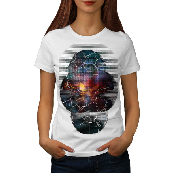 Skull Glow Crossbone Womens T-Shirt