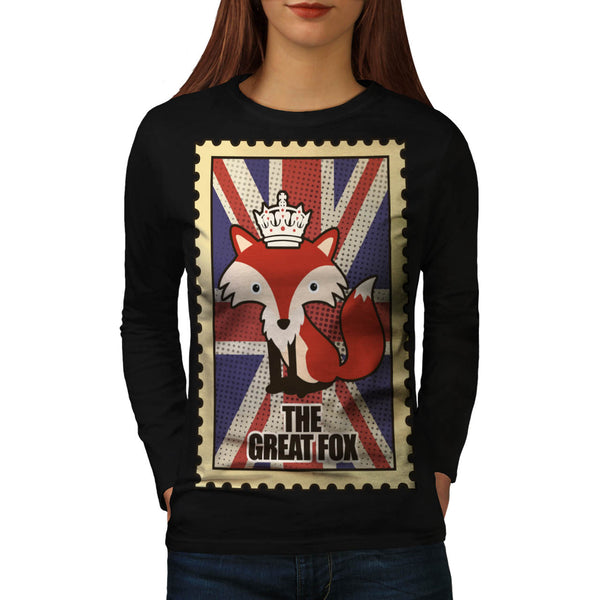 Great Britain Fox Womens Long Sleeve T-Shirt