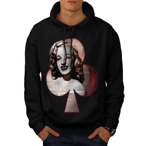 Vintage Woman Face Mens Hoodie