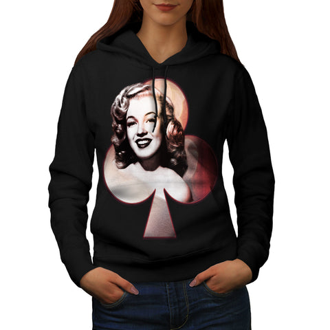 Vintage Woman Face Womens Hoodie