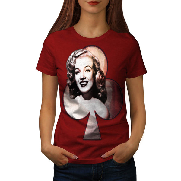 Vintage Woman Face Womens T-Shirt