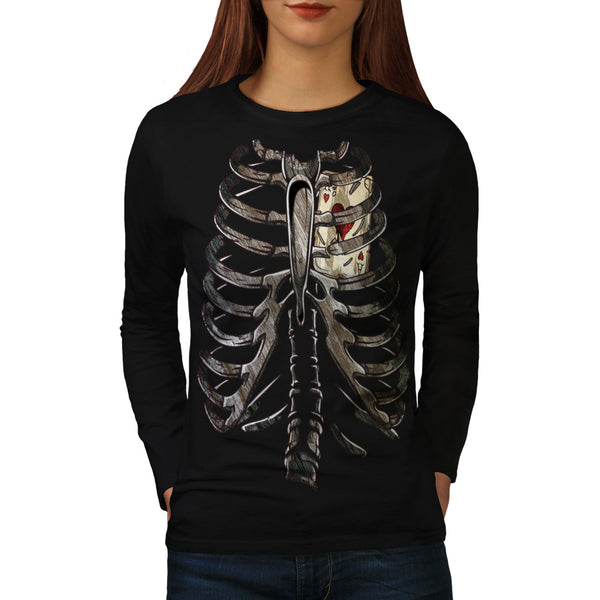 Human Anatomy Card Womens Long Sleeve T-Shirt