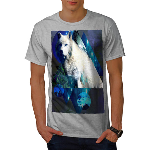 Triangle Wolf Animal Mens T-Shirt