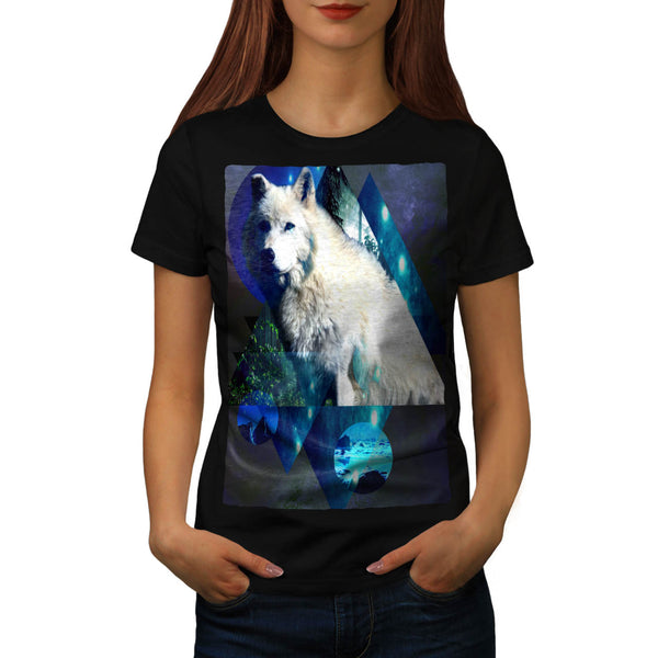 Triangle Wolf Animal Womens T-Shirt
