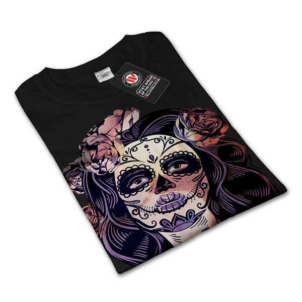 Roulette Girl Face Mens Long Sleeve T-Shirt