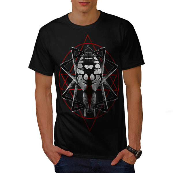 Spider Star Symbol Mens T-Shirt