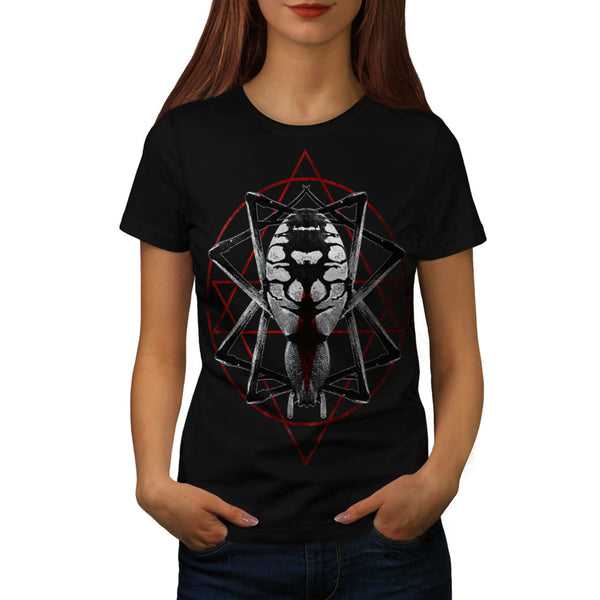 Spider Star Symbol Womens T-Shirt