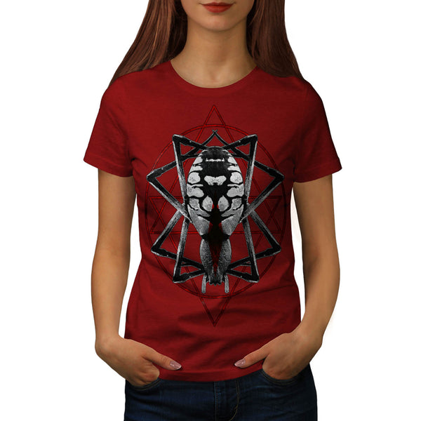 Spider Star Symbol Womens T-Shirt