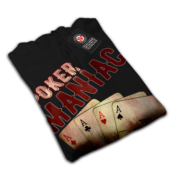 Poker Game Maniac Mens Hoodie