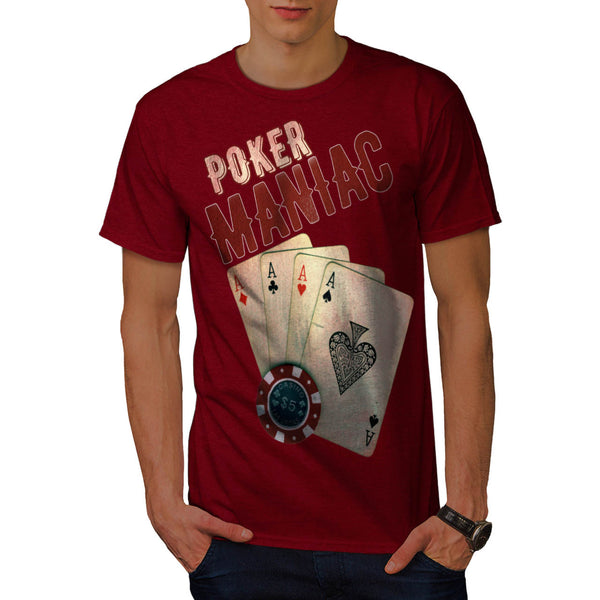 Poker Game Maniac Mens T-Shirt