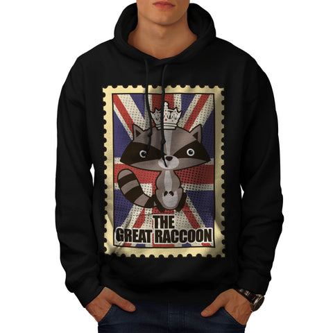 Great Britain Raccoon Mens Hoodie