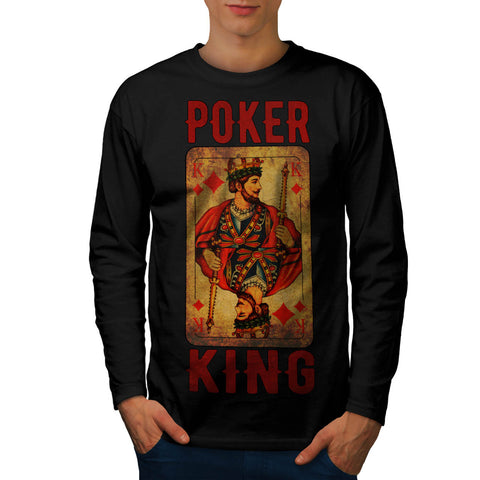 Poker Diamond King Mens Long Sleeve T-Shirt