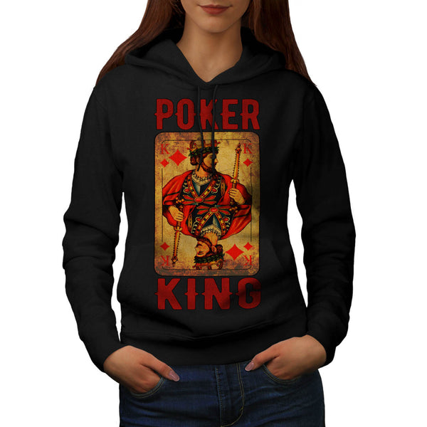 Poker Diamond King Womens Hoodie