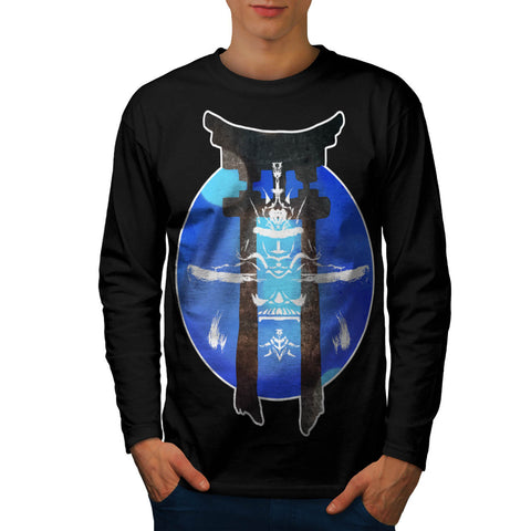 Japanese Temple Sign Mens Long Sleeve T-Shirt