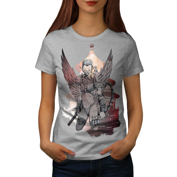Angel Samurai Girl Womens T-Shirt
