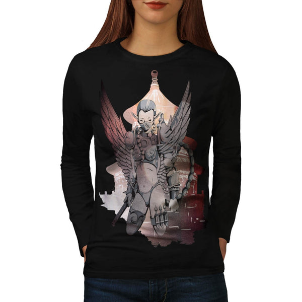 Angel Samurai Girl Womens Long Sleeve T-Shirt