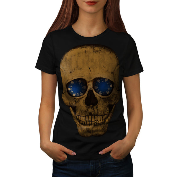 Lucky Smile Skull Womens T-Shirt