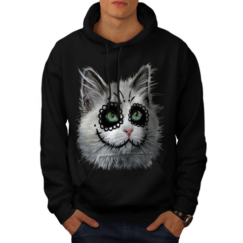 Halloween Kitty Cat Mens Hoodie