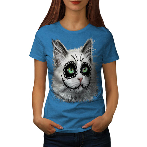 Halloween Kitty Cat Womens T-Shirt