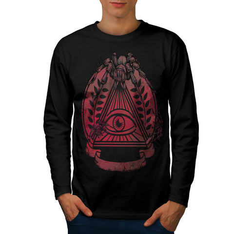 Illuminati Spider Mens Long Sleeve T-Shirt