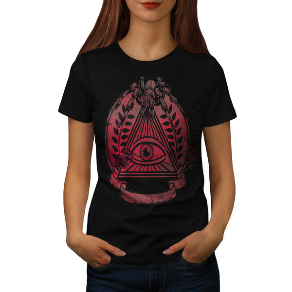 Illuminati Spider Womens T-Shirt
