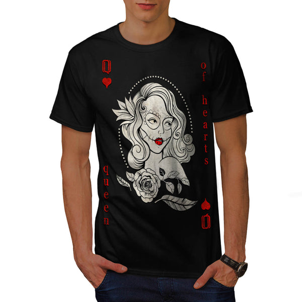 Queen Of Heart Card Mens T-Shirt