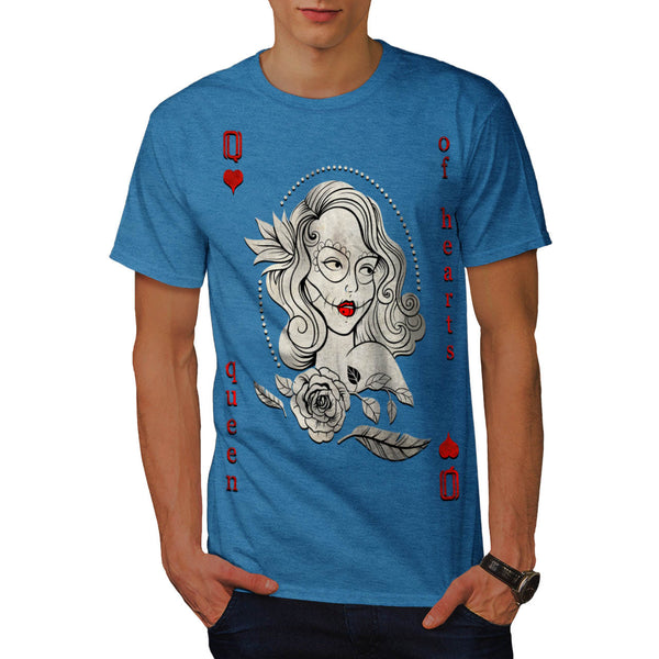 Queen Of Heart Card Mens T-Shirt