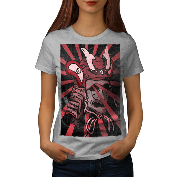 Samurai Head Laser Womens T-Shirt