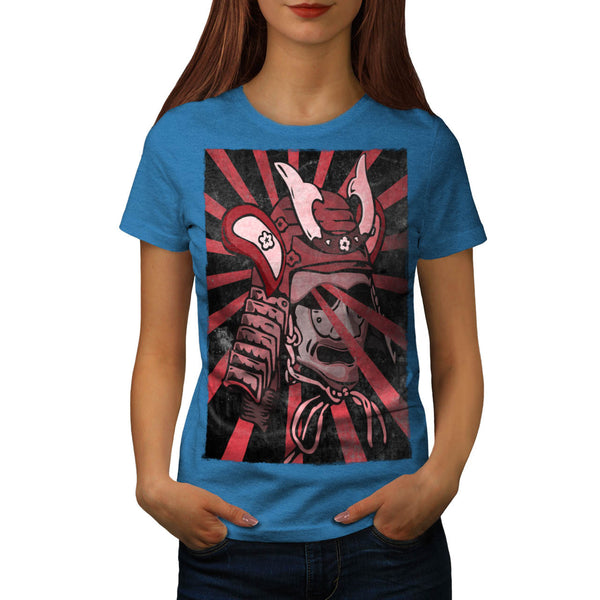 Samurai Head Laser Womens T-Shirt