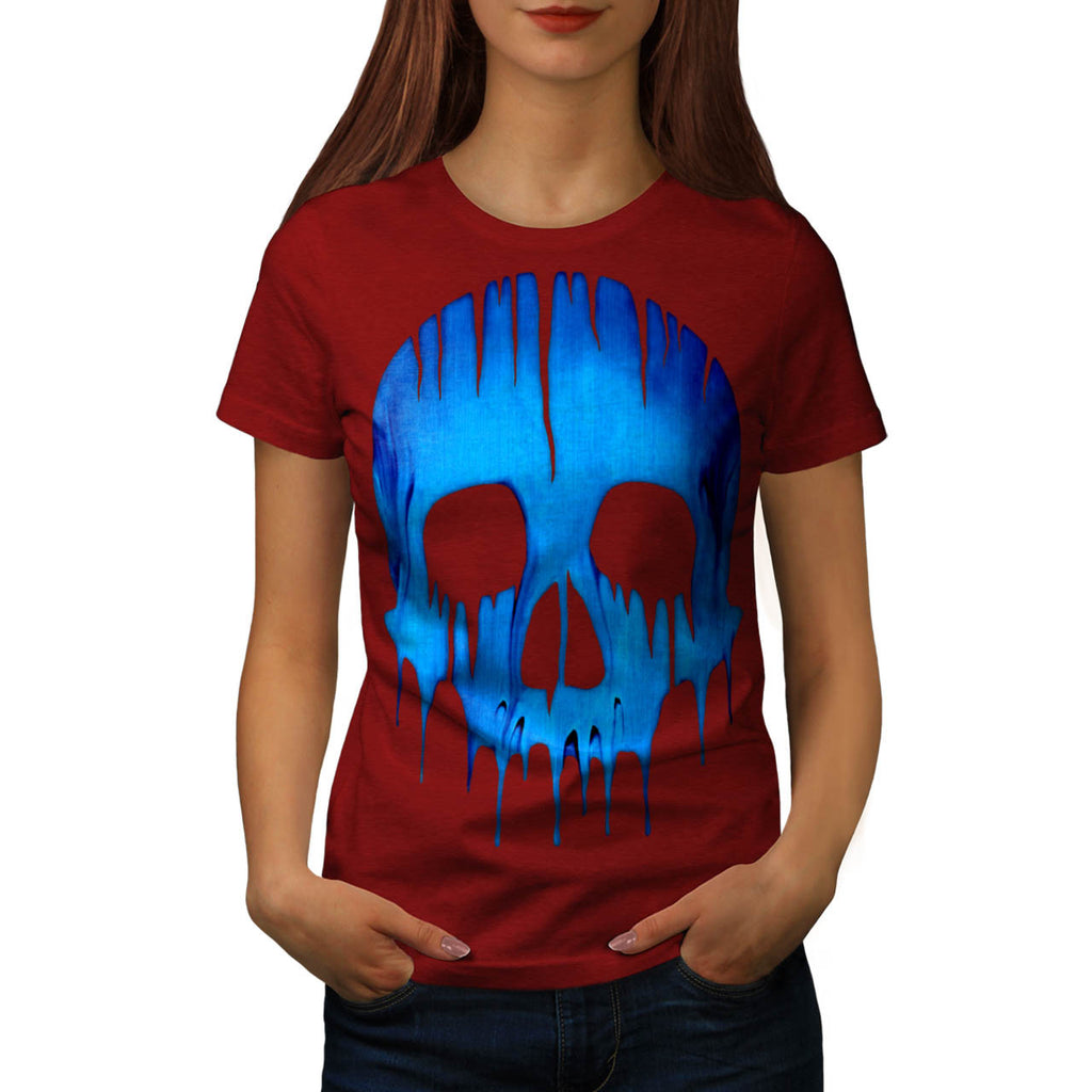 Skull Acid Glow Art Womens T-Shirt