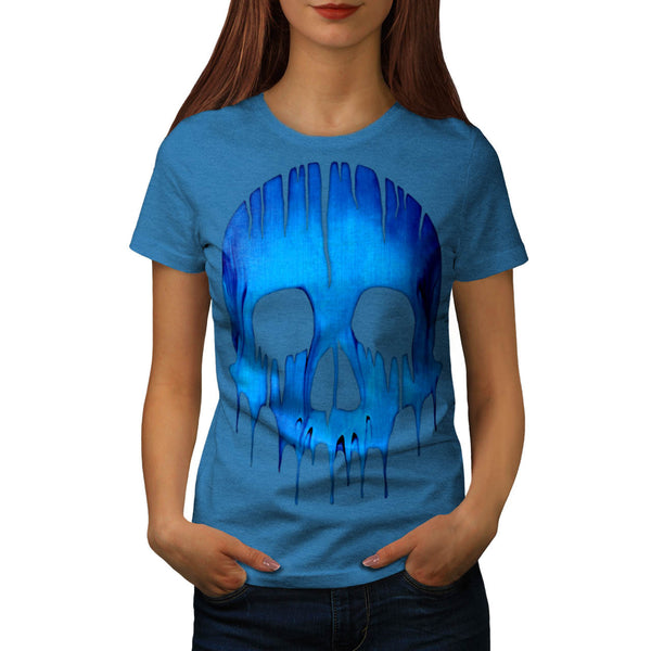Skull Acid Glow Art Womens T-Shirt