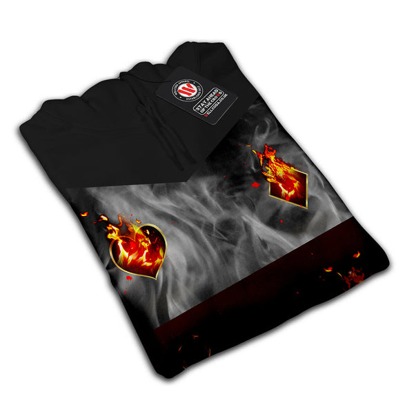 Burning Card Shape Womens Hoodie