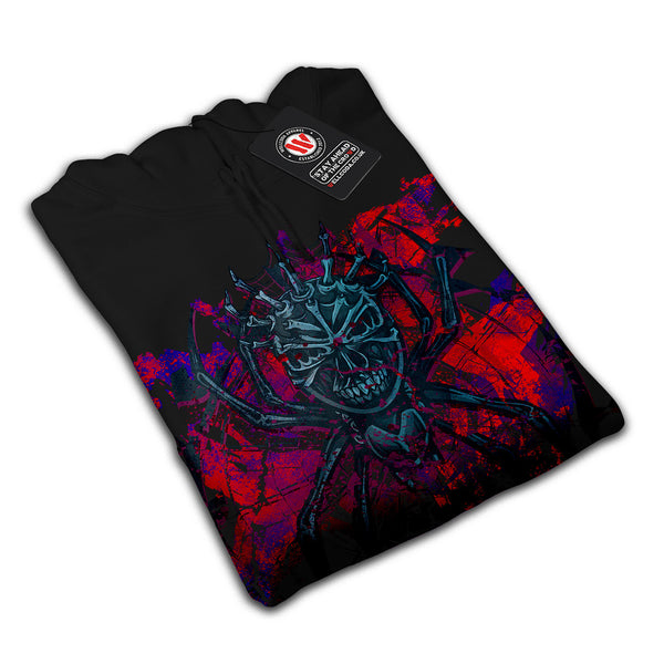 Dark Side Spider Web Womens Hoodie