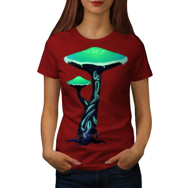 Toxic Mushroom Print Womens T-Shirt