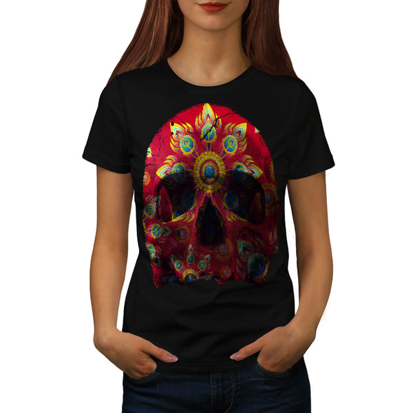 Skull Sugar Acid Art Womens T-Shirt