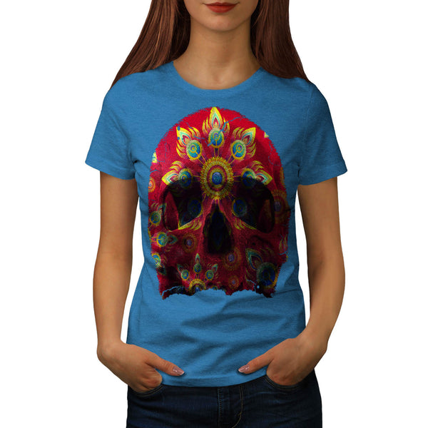 Skull Sugar Acid Art Womens T-Shirt