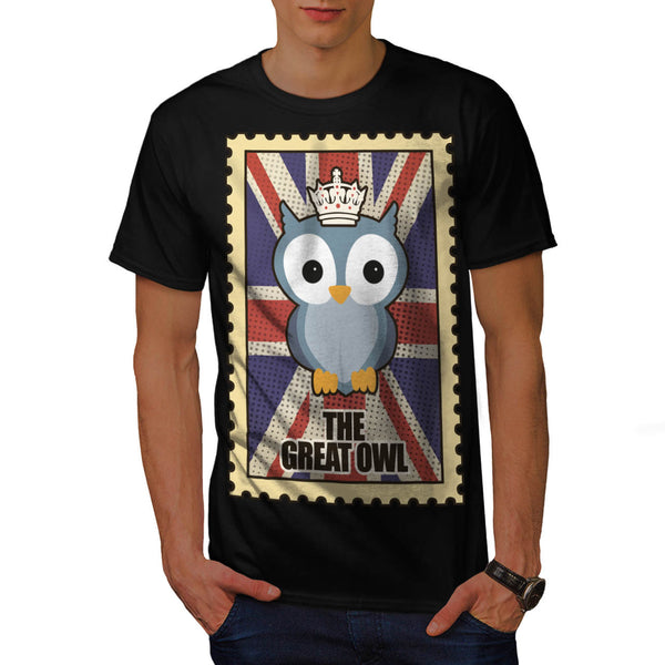 Great Owl King Animal Mens T-Shirt