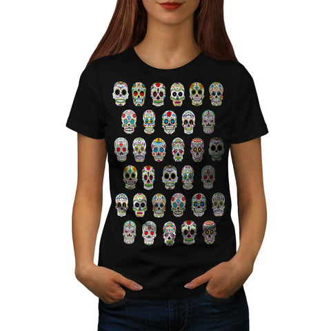 Skull Sugar Acid Womens T-Shirt