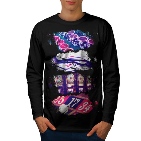 Gambling World Fun Mens Long Sleeve T-Shirt