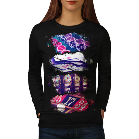 Gambling World Fun Womens Long Sleeve T-Shirt