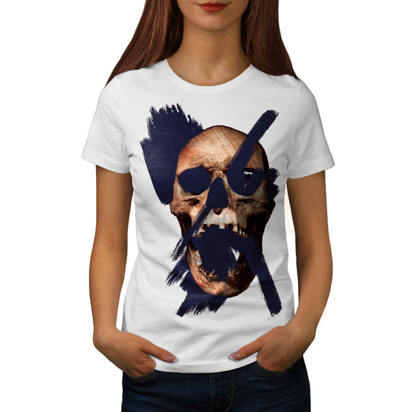 Skull Head Devil Eye Womens T-Shirt