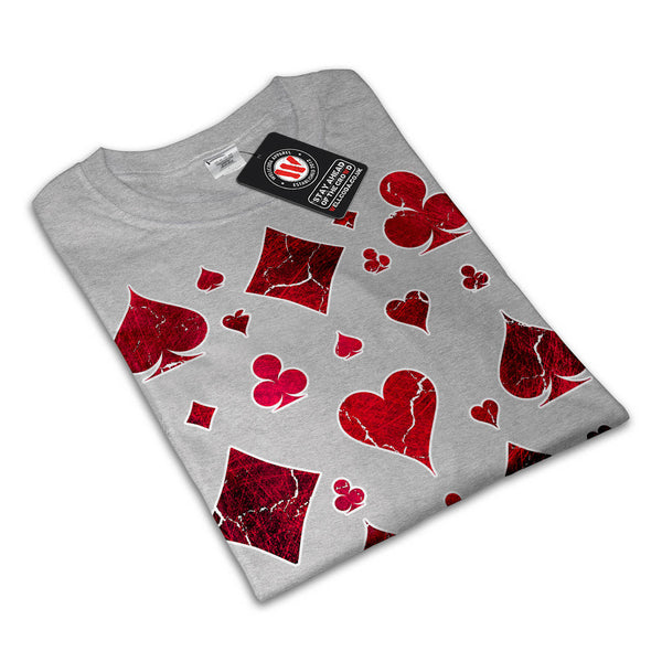 Red Card Deck Shape Womens T-Shirt