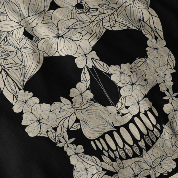 Skull Roses Flowers Mens Hoodie