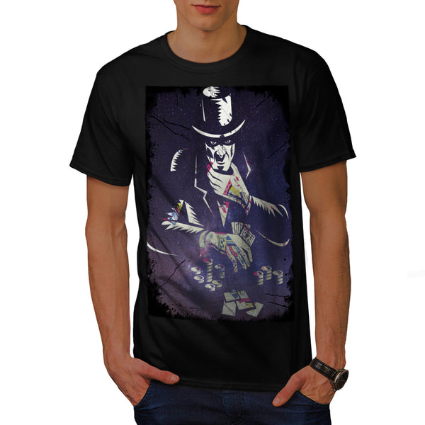 Space Poker Player Mens T-Shirt