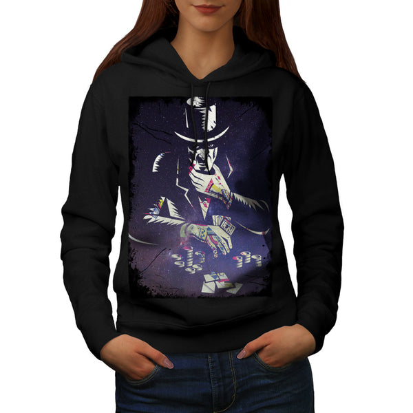 Space Poker Player Womens Hoodie