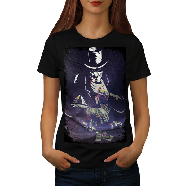 Space Poker Player Womens T-Shirt