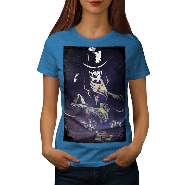 Space Poker Player Womens T-Shirt