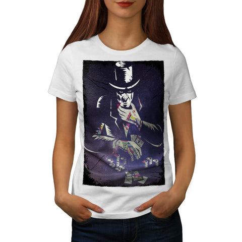 Space Poker Player Womens T-Shirt