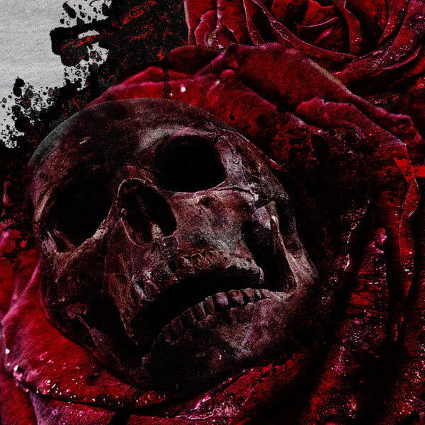 Skull Rose Beauty Womens T-Shirt