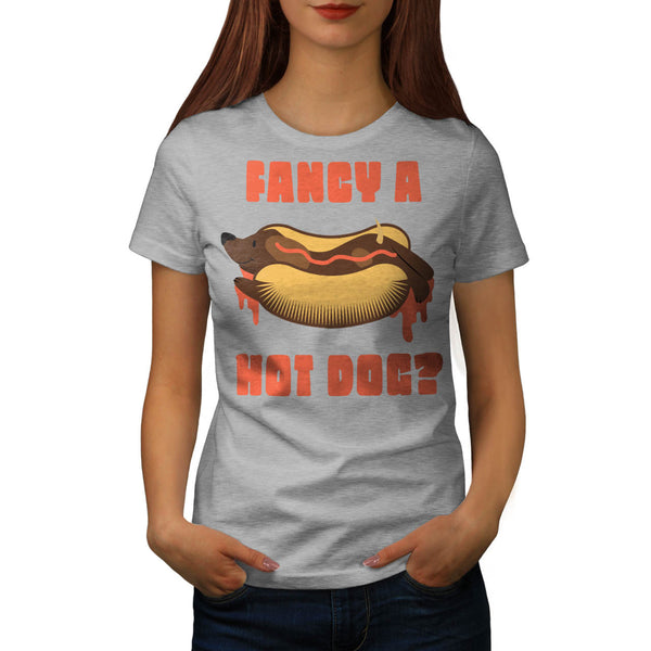 Hot Dog Junk Food Womens T-Shirt
